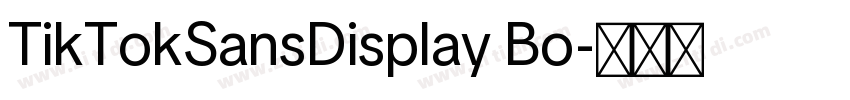 TikTokSansDisplay Bo字体转换